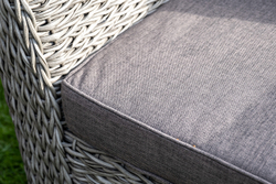 "Капучино Сингл" лаунж-зона из искусственного ротанга (гиацинт), цвет серый