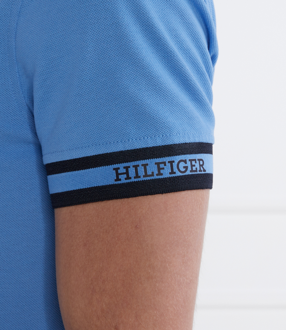 Поло MONOTYPE CUFF Tommy Hilfiger - голубой(MW0MW34737)