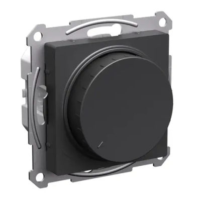 ATLASDESIGN СВЕТОРЕГУЛЯТОР (диммер) поворотно-нажимной, LED, RC, 400Вт, механизм, БАЗАЛЬТ