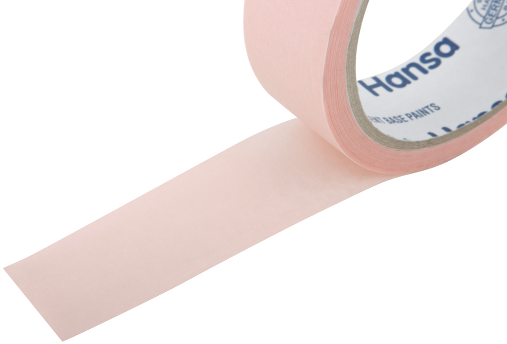 Малярная лента Hansa из японской бумаги 和紙 Washi для деликатных поверхностей, розовая, 25 мм 25 м
