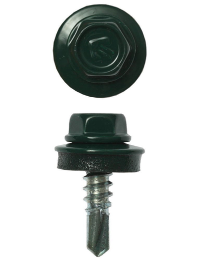 ЗУБР СКМ 6005, 19 х 5.5 мм, зелёный насыщ., 2500 шт, кровельный саморез, Профессионал (4-300310-55-019-6005)