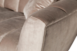 Диван трехместный 74x95x243см Garda Decor велюровый серо-коричневый