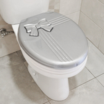 Сиденье для унитаза "Комфорт Люкс" серебристый перламутр/серебристый перламутр