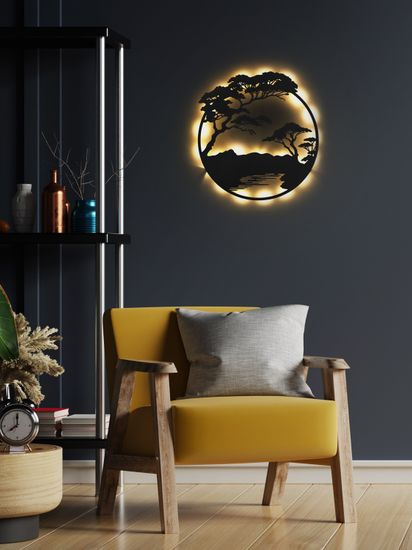 Панно с RGB подсветкой "Бонсай"