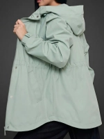 Ветровка с капюшоном удлиненная