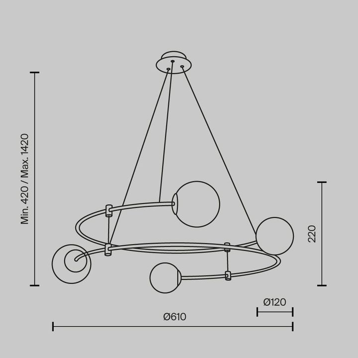 Подвесная люстра Maytoni Balance MOD317PL-04B
