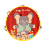 Бубен 16см. желтый, пакет с-30907