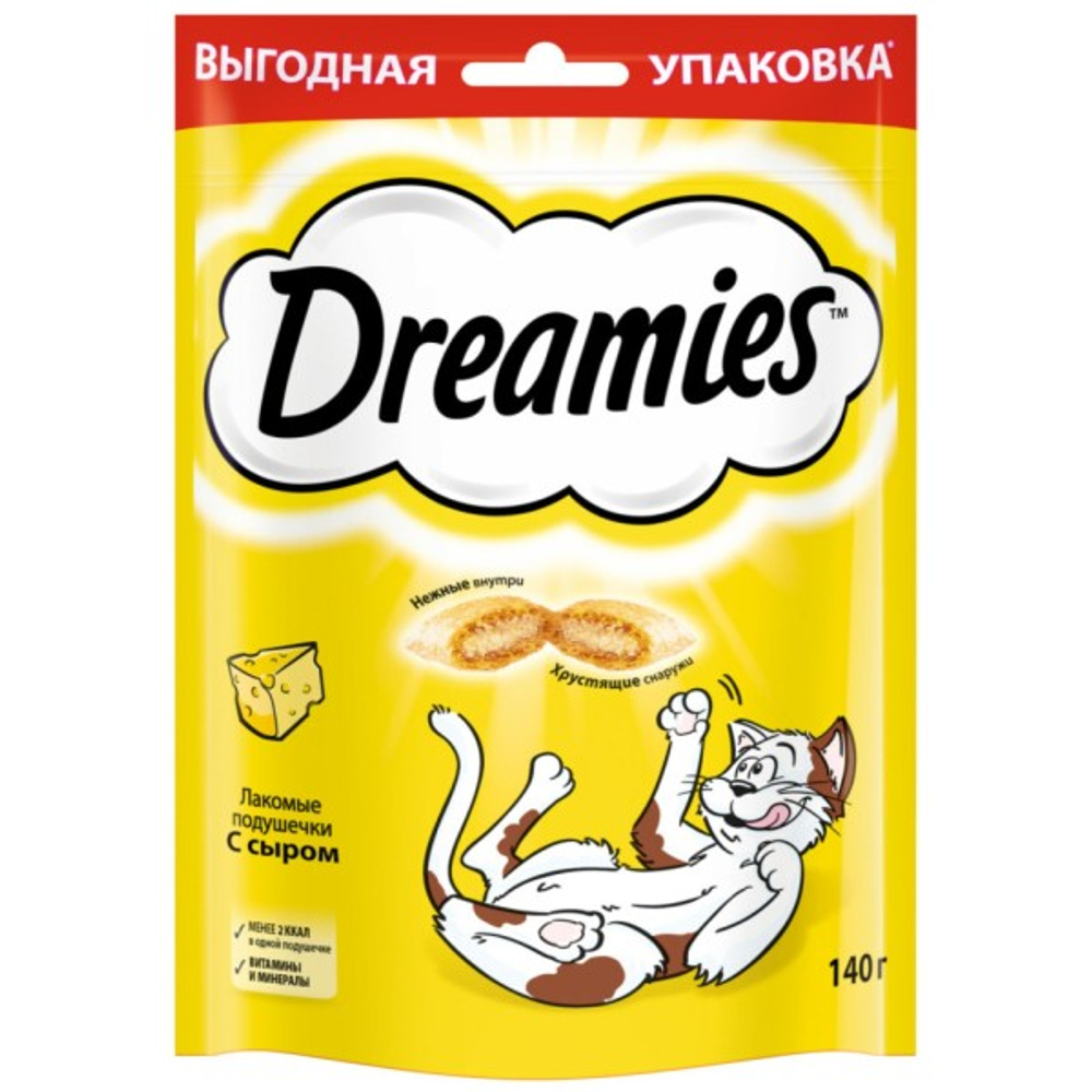 Dreamies лакомые подушечки с сыром 140 г