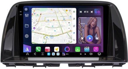 Магнитола для Mazda CX-5 2011-2017 (рамка 9) - FarCar GX223M монитор 9.5" 2K QLED на Android 14, TS20, 6+128Гб, CarPlay, 4G SIM-слот