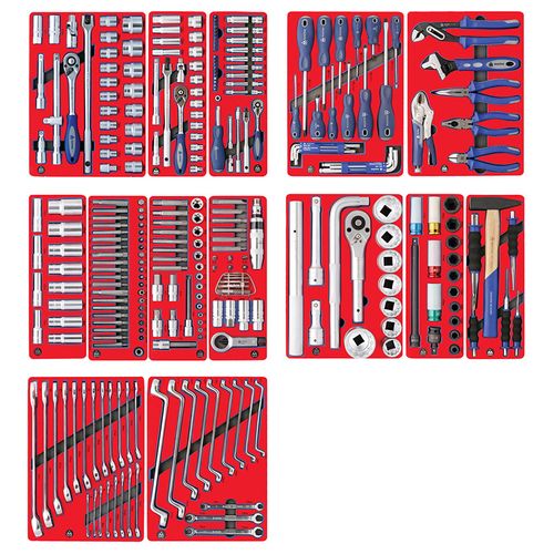 МАСТАК (5-00299) Набор инструментов "ПРОФИ" для тележки, 14 ложементов, 299 предметов