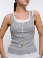 Колье "Cord ceramic coral" green