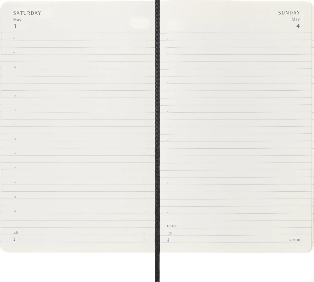 Ежедневник на 2025-2026 гг Moleskine Academic Soft (DSB18DC3) 13х21см, 400 стр. мягкая обложка черный