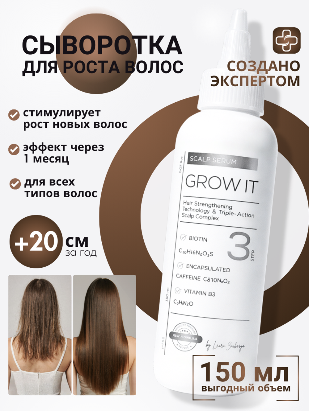 Сыворотка GROW IT от выпадения и для роста волос