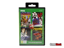 Картридж 16-Bit - 4в1 CADCSH/HOCKEY /JAMES BOND: THE DUEL /SPIDER-MAN