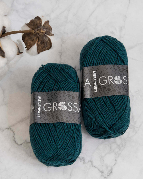 -40% Lana Grossa Meilenweit |носочная пряжа, 50г | изумруд