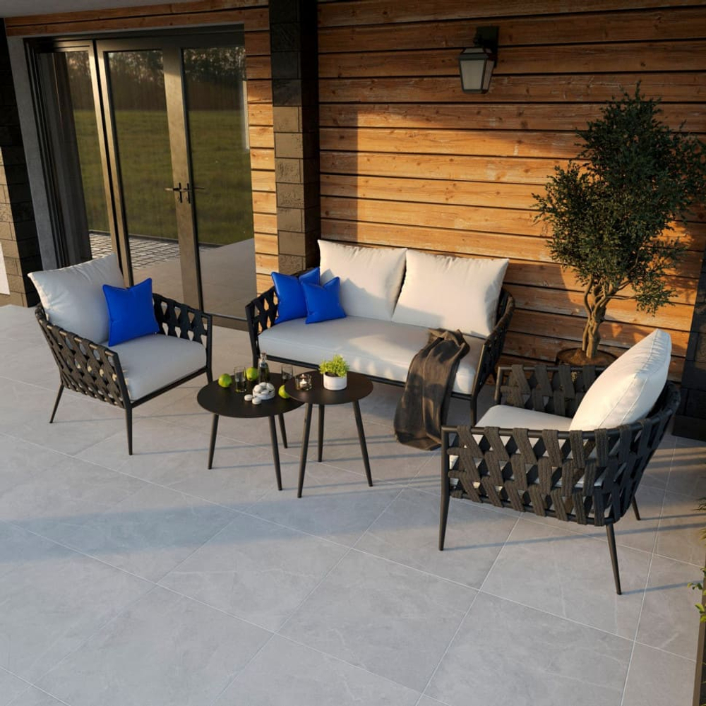 Лаунж зона Ideal Patio ФИАММА белая - каркас карбон