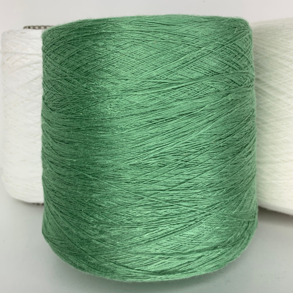 SETA SHANTUNG - Luxury Selection by Ri.Go; 100% натуральный шёлк; 1500м/100гр 4/60; col.9013, цвет: зеленый салатовый