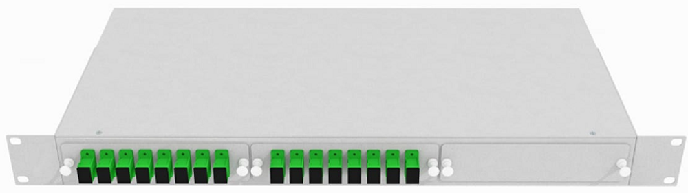 Кросс оптический стоечный  TopLAN КРС-Top-1U-16SC/A-OS2-GY