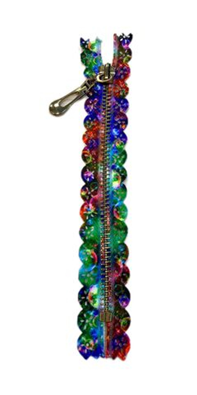 Застежка-молния декоративная металл №5 16см