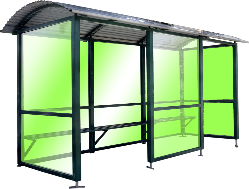 Остановочный павильон А-27 каленое стекло