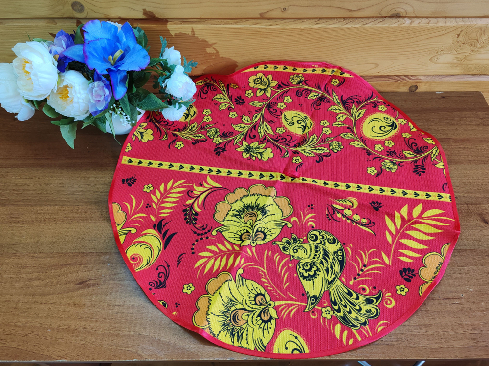 Полотенце кухонное, круглое, 2 шт, вафельное полотно