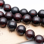 Яшма бусины (халцедон с гематитом), диаметр около 10,5-10,7 мм, цена за 18 шт (1/2 нити)