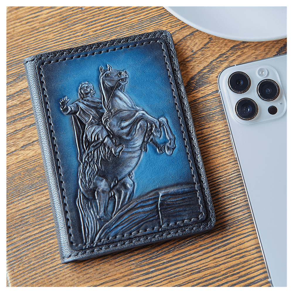 Кожаная обложка на паспорт «Городские мотивы»