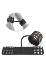 Черные наручники из силикона