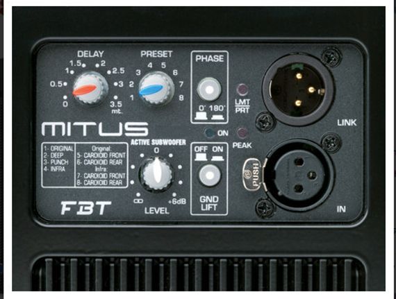 FBT MITUS 118SA - активный сабвуфер, 1200Вт, динамик 18 дюймов