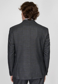 Мужской костюм тройка (темно-серый) В87