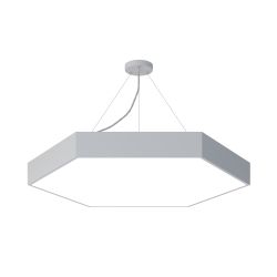 Светильник LED ЭРА Geometria SPO-122-W-40K-066 Hexagon 66Вт 4000К 5300Лм IP40 800*800*80 белый подвесной | Декоративные светильники Geometria