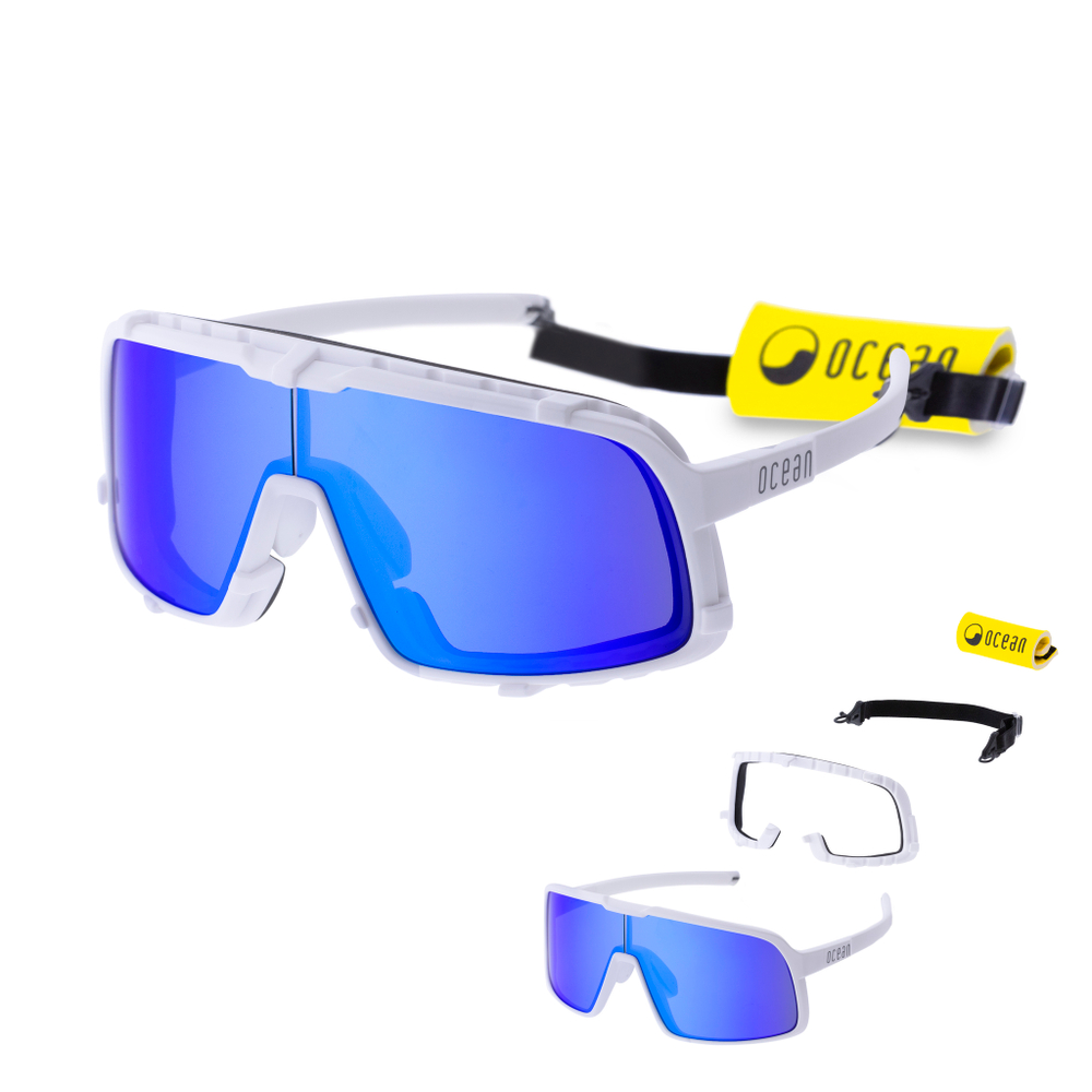 Спортивные очки OCEAN Leucate White / Blue revo lenses
