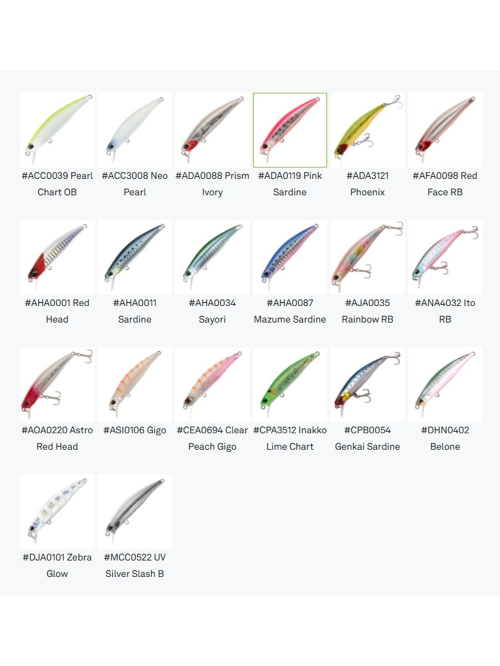 Воблер DUO Tide Minnow Sprint 75 S, CPA3512 Inakko Lime Chart