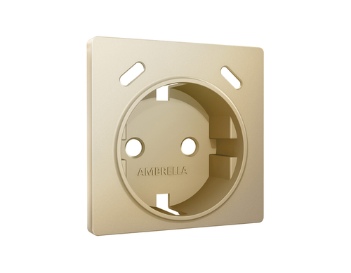 AP6105 Лицевая панель ALFA (Шампань) для электрической розетки с/з со шторками 2USB C+C QUANT