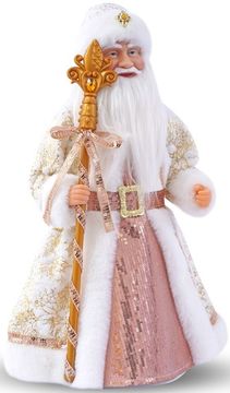 Дед Мороз Большой (золотой) (текстиль) – Премиум 1000 г.