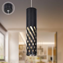 Светильник подвесной (подвес) ЭРА PL28 BK MR16 GU10 потолочный цилиндр черный | Подвесные светильники