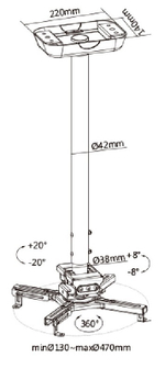 Крепление потолочное FIX PRB-20-02M