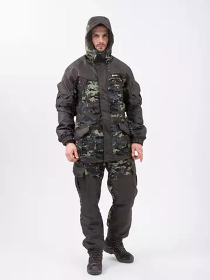 Демисезонный мужской костюм Onerus Горный -5 (Алова, флис) Коричневый