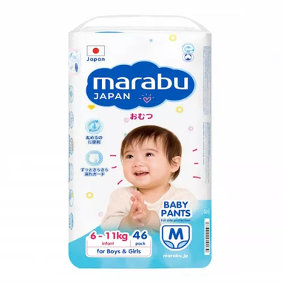 Подгузники-трусики Marabu М 6-11 кг 46шт.