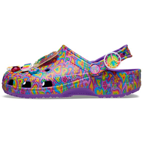 Crocs Classic Clog 'Neon Purple Multi Hearts'