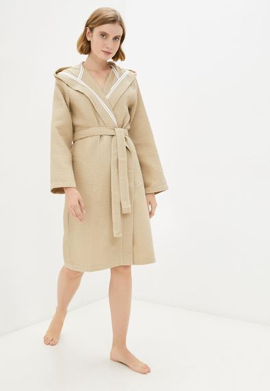 Наоми (кофе) L Халат вафельный с капюшоном