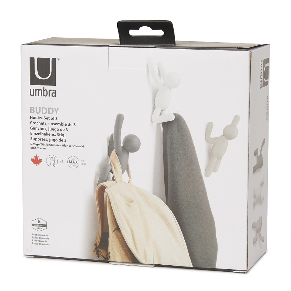 Набор крючков Buddy, 3 шт., Umbra