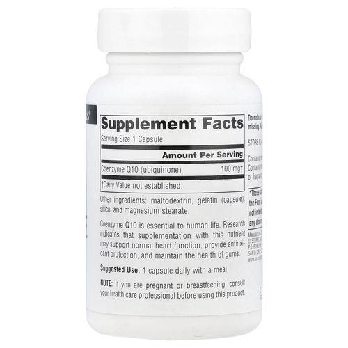 Source Naturals, коэнзим Q10, 100 мг, 60 капсул