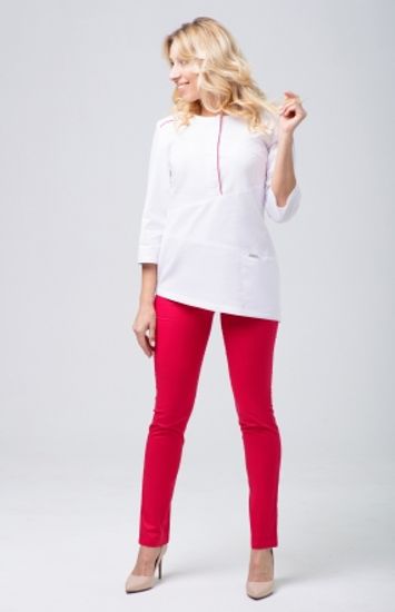 Блуза женская A800 (экстра/белый/амарант 826)