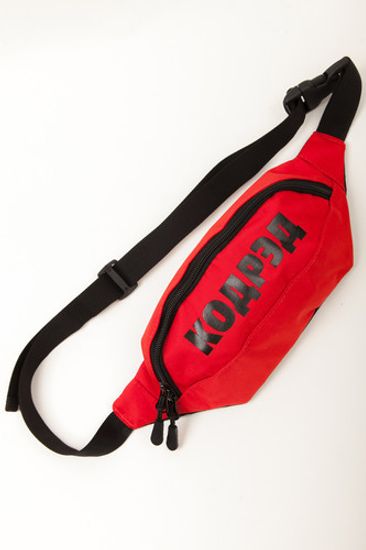 Сумка CODERED Hip Bag Красный Таслан/Черный Принт КОДРЭД