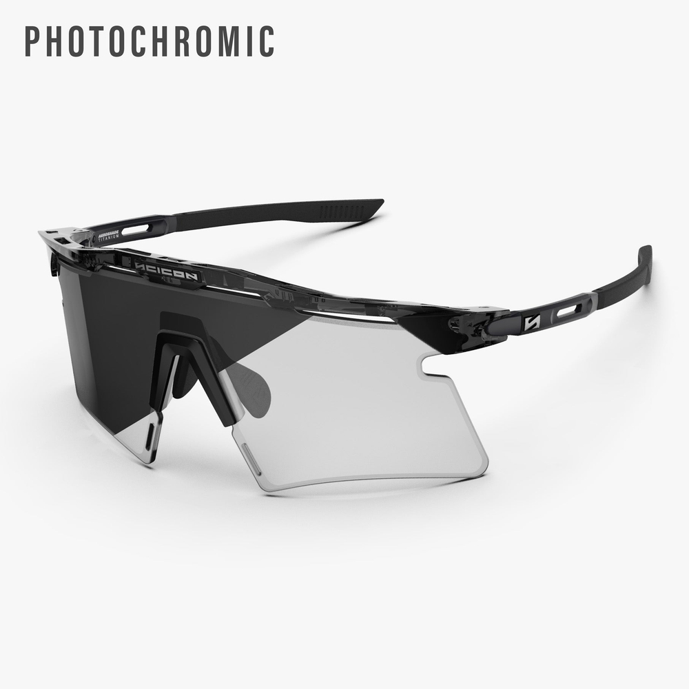 Спортивные очки c диоптриями Scicon Aeroshade 2.0 Titanium Sunglasses Black Crystal Photochromic Grey