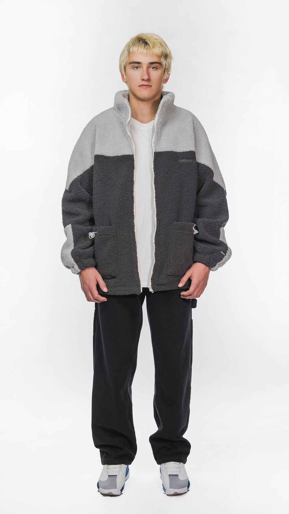 Куртка Ymkashix Furry Big Logo HTF серая/графитовая