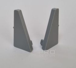 Комплект заглушек для щелевого плинтуса Pro Design 570 серый
