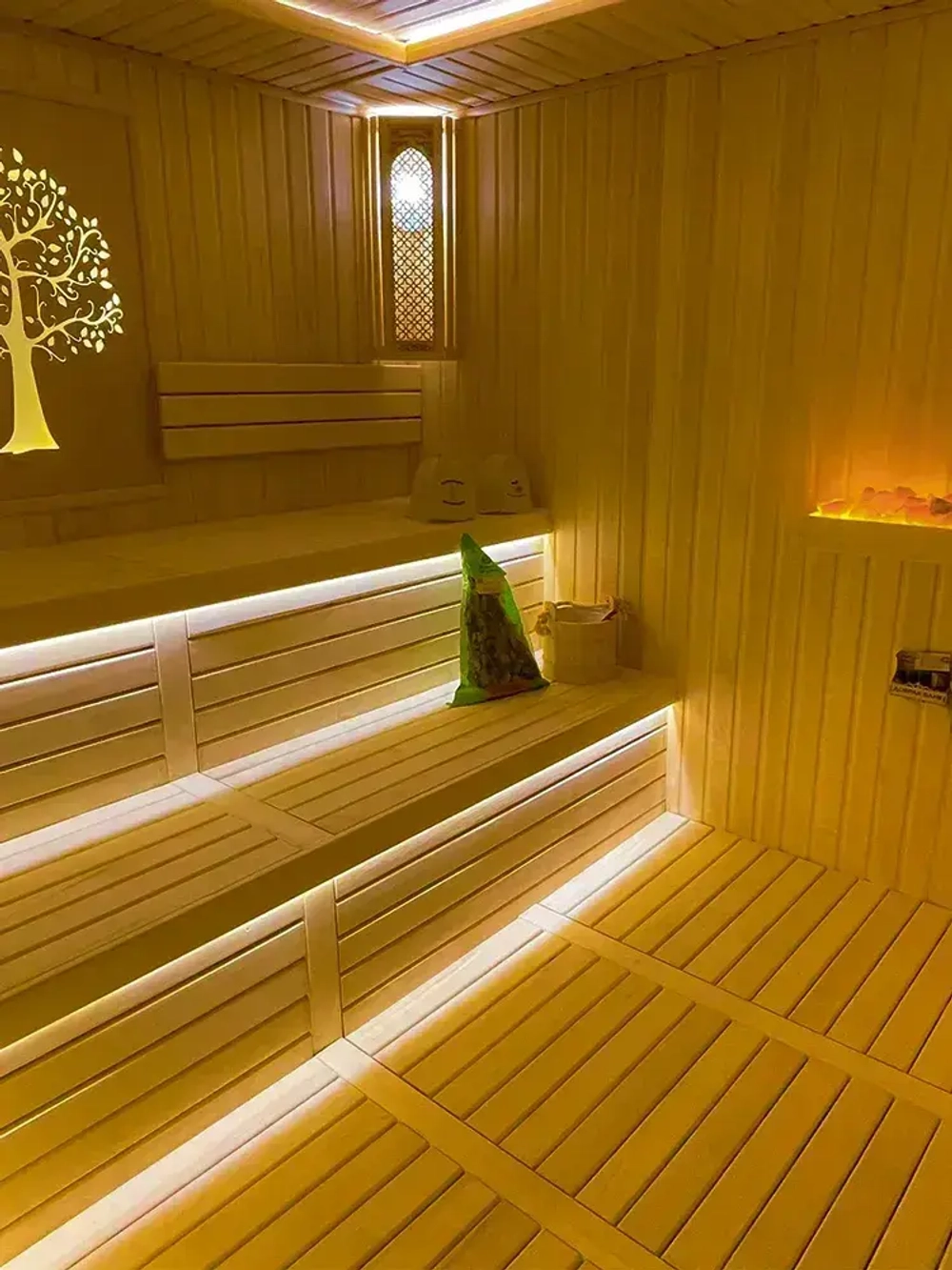 Светодиодная термостойкая лента для сауны 120 LED/м, 14,4 Вт/м, 24 В, влагозащищенная IP68, Белый 4000K, 5 м, с держателем ленты