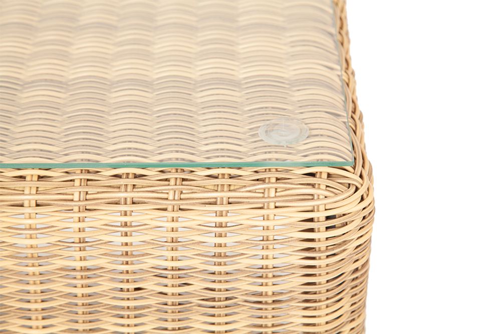 "Кон Панна" столик журнальный из искусственного ротанга, цвет соломенный